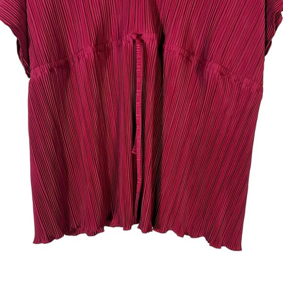 Ingrid + Isabel Plissé Tunic Maternity Top XL Burgundy Maroon Dolman Sleeve - Picture 3 of 6